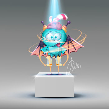 Digital Arts titled "NFT Character 03" by Xristastavrou, Original Artwork, Digital Painting