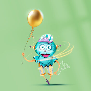 Arte digital titulada "NFT Character 17" por Xristastavrou, Obra de arte original, Pintura Digital