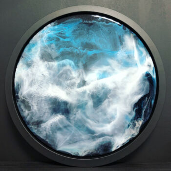 Schilderij getiteld "planet" door Olga Zaitseva, Origineel Kunstwerk, pigmenten