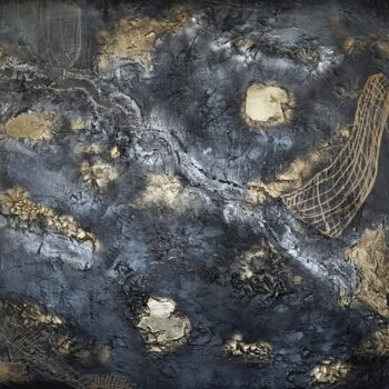 Painting titled "Midnight by QueenNo…" by Queennoble, Original Artwork, Acrylic Mounted on Wood Panel
