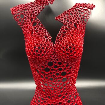 Scultura intitolato ""ELEA" buste réalis…" da Yohan Plu, Opera d'arte originale, Metalli