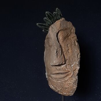 Sculpture titled ""ANTRO-POT E"" by Pagès Du Pilou, Original Artwork, Stone
