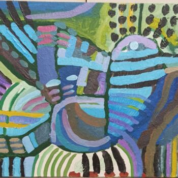 Peinture intitulée "bird" par Solomon Tair Sharif (Air-T), Œuvre d'art originale, Huile