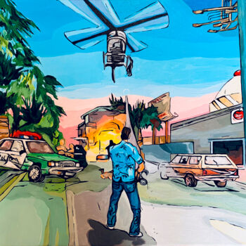 Peinture intitulée "LEAVEMEALONE" par Katerin Aligator, Œuvre d'art originale, Acrylique