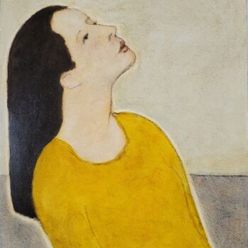Peinture intitulée "Looking Up" par Rick Shorten, Œuvre d'art originale, Huile Monté sur Autre panneau rigide