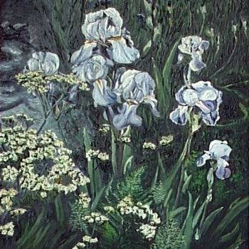 绘画 标题为“IRIS” 由Jacques Maumené, 原创艺术品, 油
