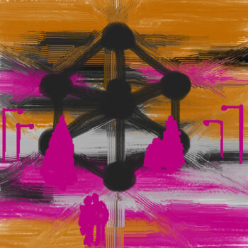 Artes digitais intitulada "Holiday Atomium" por Xin Hui Lim, Obras de arte originais, Pintura digital