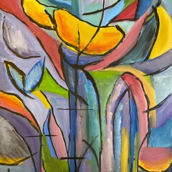Painting titled "Abstract Tree of Li…" by Mariia Fedorova, Original Artwork, Oil