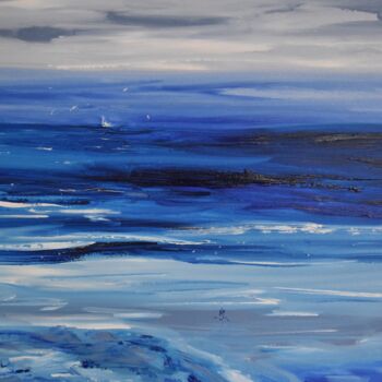 Pintura intitulada "Sea inside" por Maka Kvartskhava (Stillwhite), Obras de arte originais, Óleo