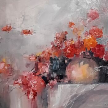 Pittura intitolato "Flowers" da Ivica Petraš, Opera d'arte originale, Olio