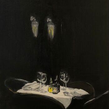 Peinture intitulée "Deux" par Marie France Garrigues, Œuvre d'art originale, Huile Monté sur Châssis en bois