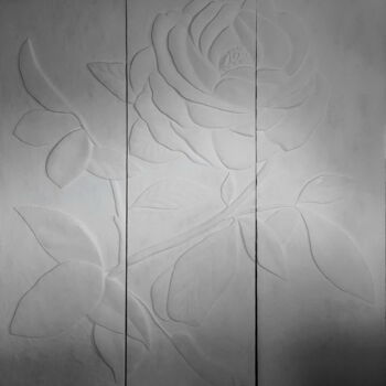 Sculpture titled "Rose" by Tatyana Mironova, Original Artwork, Plaster