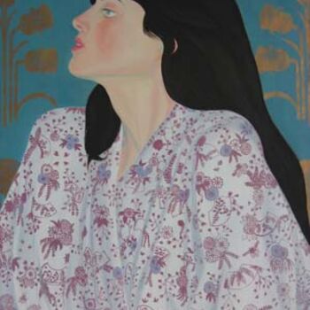 Painting titled "Moon Caster" by Andrei Overweel, Original Artwork, Oil