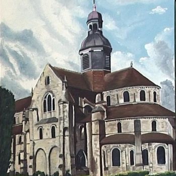 绘画 标题为“L'ABBATIALE DE ST G…” 由Jacques Maumené, 原创艺术品
