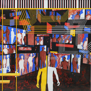 Painting titled "破壁" by Zhang Yang, Original Artwork, Watercolor