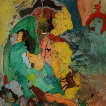 Peinture intitulée "IN THE MAZET" par Anna Laurina Vassiliu Mulder Smid, Œuvre d'art originale, Acrylique Monté sur Châssis…