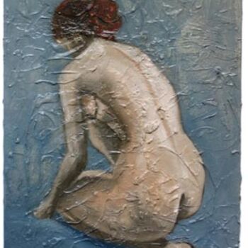 Painting titled "Nude Back" by Andrei Overweel, Original Artwork, Oil