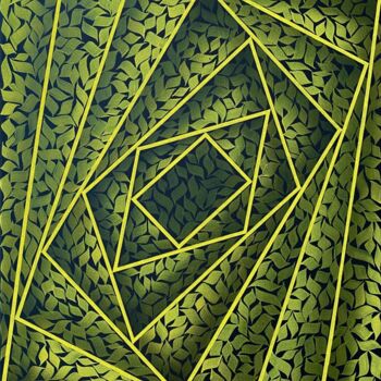 Painting titled "Black&Yellow II" by Monker, Original Artwork, Acrylic