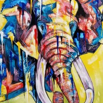 Peinture intitulée "The peaceful encoun…" par Kevin Jjagwe, Œuvre d'art originale, Acrylique