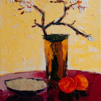 Malerei mit dem Titel "Oranges/ Апельсины" von Olena And Taisiya Voyevodenko, Original-Kunstwerk, Öl