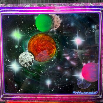 Ζωγραφική με τίτλο "Univers" από Krystali Art Design, Αυθεντικά έργα τέχνης, Ακρυλικό