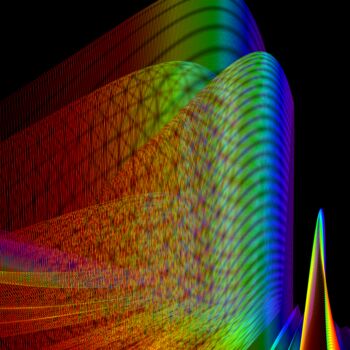 Digitale Kunst mit dem Titel "Ribbon of Diffracti…" von Elkement (Elke Stangl), Original-Kunstwerk, 2D digitale Arbeit