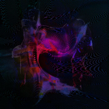 Digital Arts titled "Discothèque" by Gérard Esquerre, Original Artwork, 2D Digital Work Mounted on Aluminium