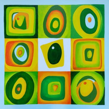 Peinture intitulée "Spring fantasies" par Peter Vamosi, Œuvre d'art originale, Acrylique Monté sur Châssis en bois