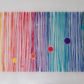 Painting titled "ricochets" by Blobelle, Original Artwork, Acrylic