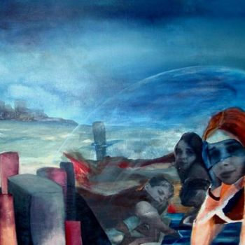 Peinture intitulée "sulfure" par Noëlle Dauby, Œuvre d'art originale