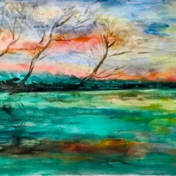 Painting titled "Watercolour panoram…" by Raissa Kagan, Original Artwork, Watercolor
