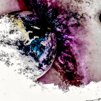 제목이 "Cosmic Collision"인 판화 Lewis R Freitag I I I로, 원작, 디지털 인쇄