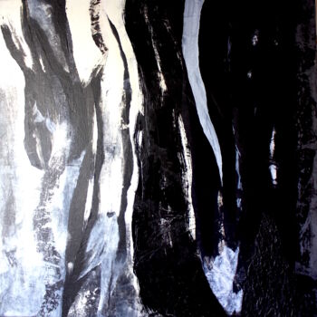 Peinture intitulée "LANGUE DE GLACE" par Leylane Ferret, Œuvre d'art originale, Huile Monté sur Châssis en bois