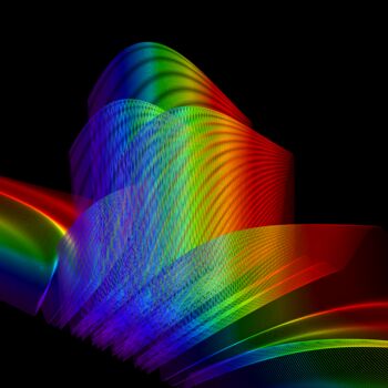 Digital Arts titled "Ribbon of Diffracti…" by Elkement (Elke Stangl), Original Artwork, 2D Digital Work