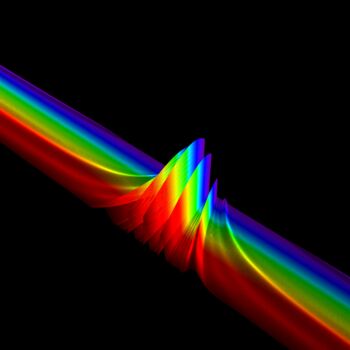 「Ribbon of Diffracti…」というタイトルのデジタルアーツ Elkement (Elke Stangl)によって, オリジナルのアートワーク, 2Dデジタルワーク