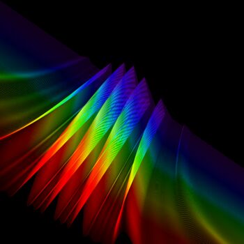 数字艺术 标题为“Ribbon of Diffracti…” 由Elkement (Elke Stangl), 原创艺术品, 2D数字工作