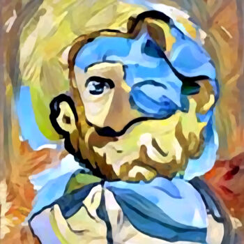 Arte digitale intitolato "The artist is back" da Bachir Reddioui, Opera d'arte originale, Pittura digitale