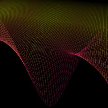 Digitale Kunst mit dem Titel "Temperature Waves #5" von Elkement (Elke Stangl), Original-Kunstwerk, 2D digitale Arbeit