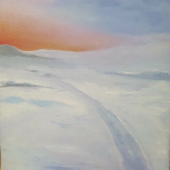 Painting titled "Winter evening in t…" by Eloise Gerbert, Original Artwork, Oil