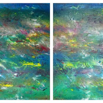 Peinture intitulée "Méli Mélo" par Sarah Leseigneur, Œuvre d'art originale, Acrylique Monté sur Châssis en bois