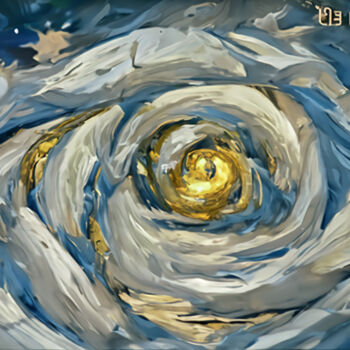 Digital Arts titled "Cosmic galaxy paint…" by Bachir Reddioui, Original Artwork, Digital Painting