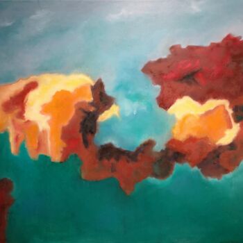Painting titled "Entre deux mers" by Patrick Couvreur, Original Artwork, Oil