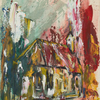 Painting titled "Frauenkirche 3 von 4" by Karin Sternberg, Original Artwork, Oil