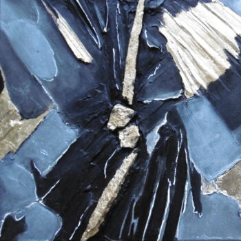 Painting titled "filon d'or 2" by Dominique Gutmann, Original Artwork, Acrylic