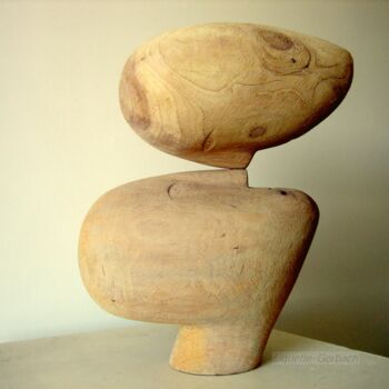 Scultura intitolato "The visit of the mo…" da Liquette-Gorbach, Opera d'arte originale, Legno