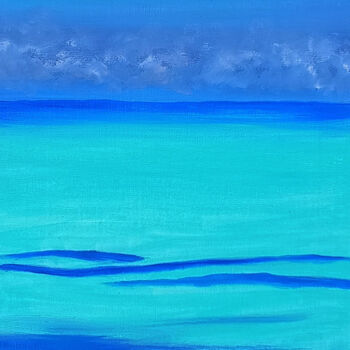Pittura intitolato "Maldives Beach Pain…" da Viktoriya Filipchenko, Opera d'arte originale, Olio Montato su Telaio per barel…