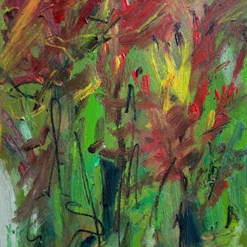 Painting titled "ABSTRACT 8 (2022)" by Mariia Fedorova, Original Artwork, Oil
