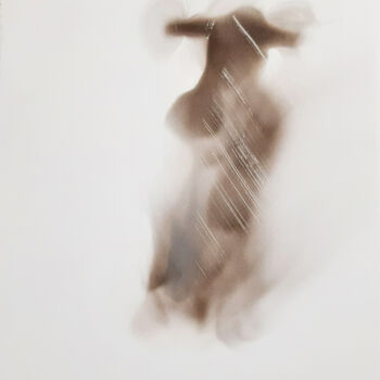 Painting titled "Female portrait" by Poly, Original Artwork, Charcoal