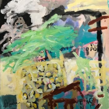 Painting titled "Vert de printemps!" by Johanne Proulx, Original Artwork, Acrylic