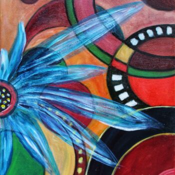 Peinture intitulée "Цветочные поля" par Iryna Budai, Œuvre d'art originale, Huile